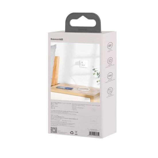 Kabel USB typu C, 2,4A , TZCALZJ-02, 1,5m, bílý - Baseus