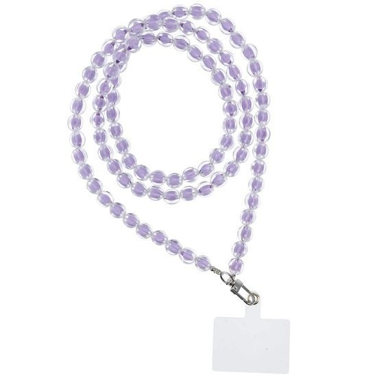 Přívěsek na telefon fialový - délka 120cm