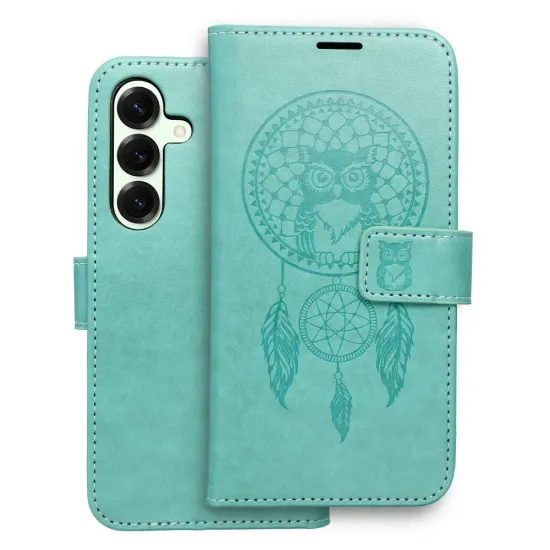 Pouzdro / obal Samsung Galaxy S25 zelené - knížkové Mezzo