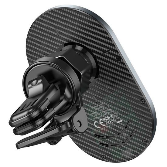 Držák do ventilace s MagSafe bezdrátovým nabíjením šedý - HOCO