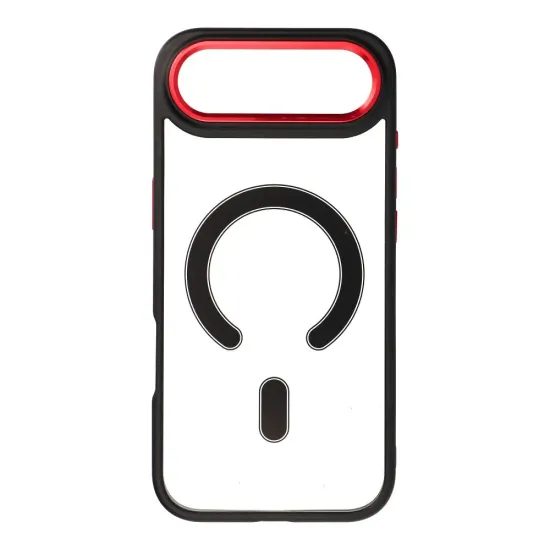 Obal / kryt na Apple iPhone 17 Air černo-červený s MagSafe - COLOR EDGE MAG COVER