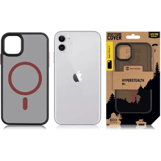 Obal / kryt na Apple iPhone 11 černo-červený - Tactical MagForce Hyperstealth 2.0