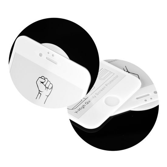 Tvrdené / ochranné sklo Apple iPhone 6 / 6S biele - 5D Roar Glass full adhesive