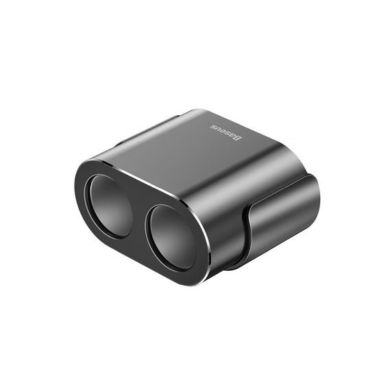 Rozbočovač 2x USB 3.1A 17W + 2x zásuvka do zapalovače 80W černý - Baseus