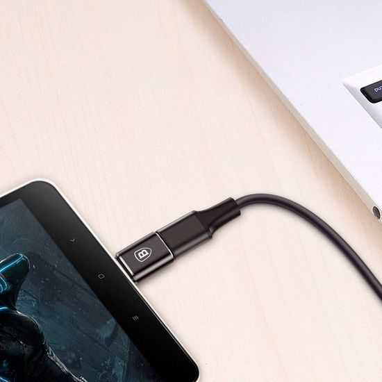 Adaptér / redukce MicroUSB na USB-C černý - BASEUS
