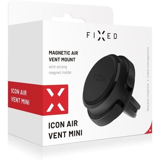 Magnetický držiak FIXED Icon Air Vent Mini na vetranie, čierny