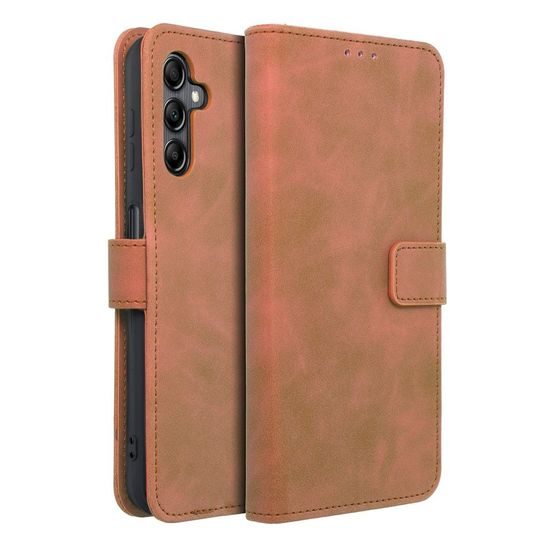 Pouzdro / obal na Samsung Galaxy A14 4G hnědé - knížkové TENDER