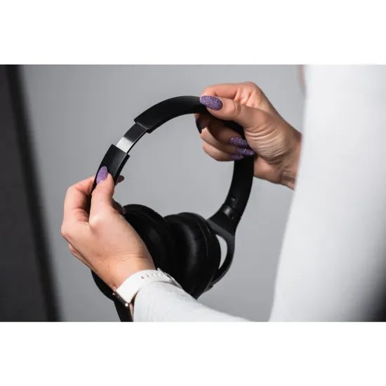 Bezdrátová náhlavní sluchátka FORCELL F-AUDIO Vibe ANC černé