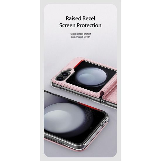 Obal / kryt na Samsung Z Flip6 5G růžový - Dux Ducis Brill