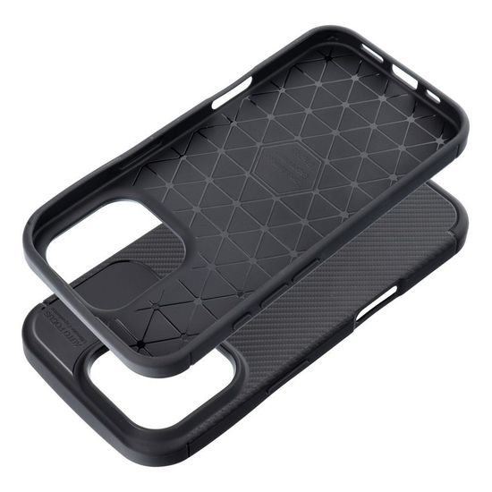 Obal / kryt na Apple iPhone 16 Pro čierne - CARBON PREMIUM