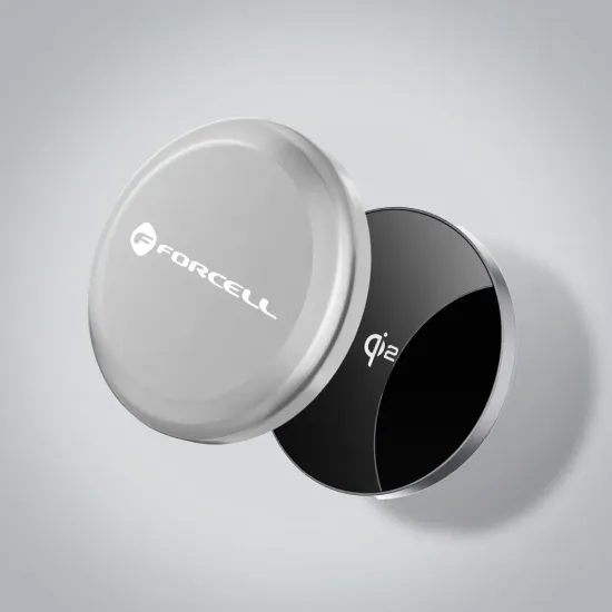 Bezdrátová nabíječka USB C Qi2 15W podpora MagSafe + kabel 1,5 m stříbrná - Forcell