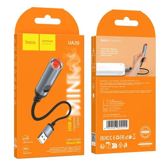 Zapalovač do USB A UA30 0,3 m HOCO