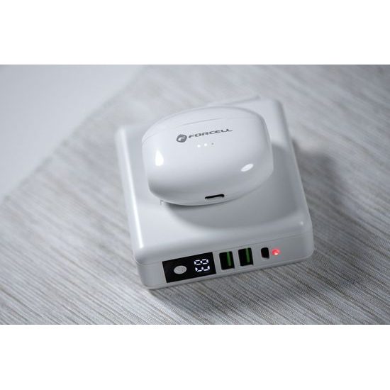 Bezdrátová sluchátka Bílá - FORCELL F-AUDIO (ANC)