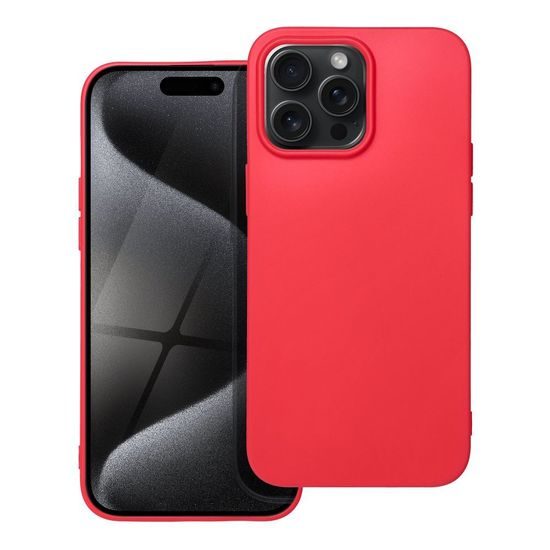 Obal / kryt na Apple iPhone 15 PRO MAX červený - SOFT Case