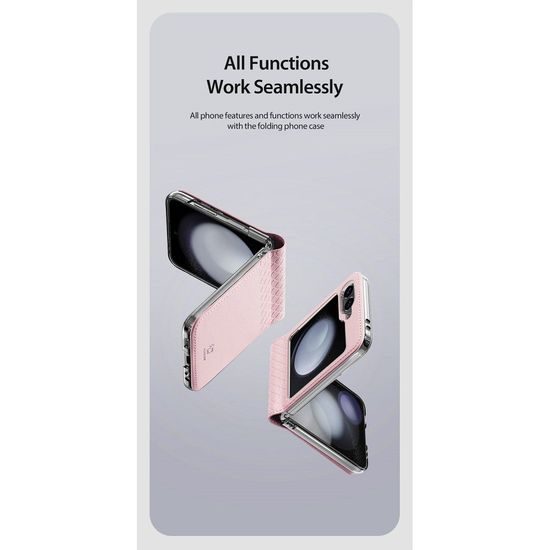 Obal / kryt na Samsung Z Flip6 5G růžový - Dux Ducis Brill