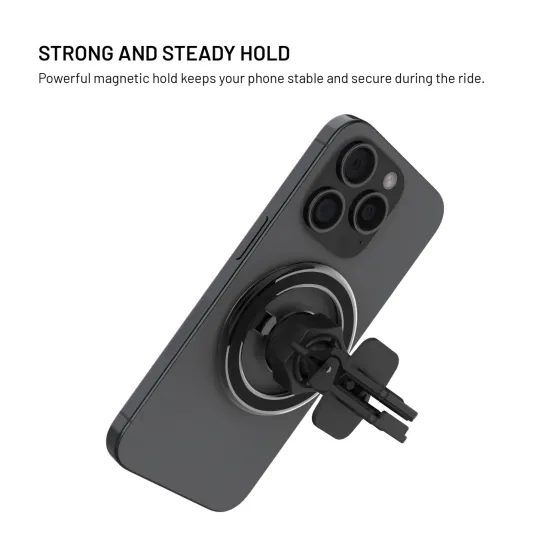Magnetický kovový držák FIXED MagMount Vent do ventilace s podporou MagSafe, černý
