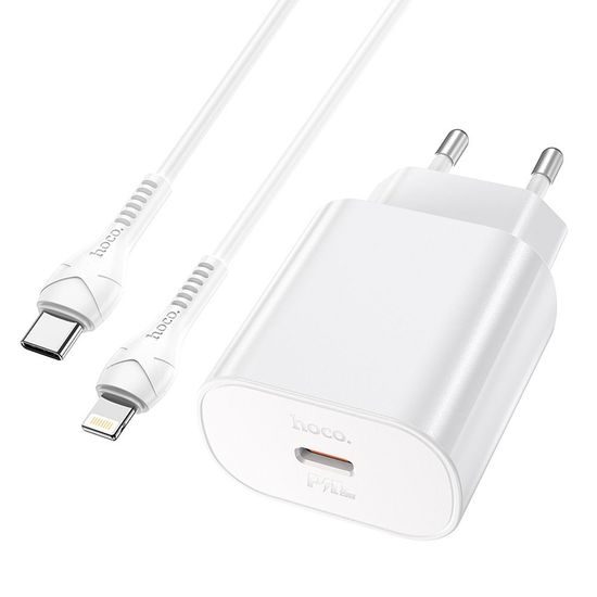 Nabíječka USB - C + kabel Lightning 8-pin 25W bílá