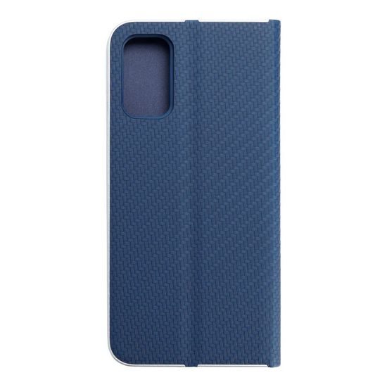 Pouzdro / obal na Xiaomi Redmi Note 10 5G modré - knížkové Forcell LUNA Carbon