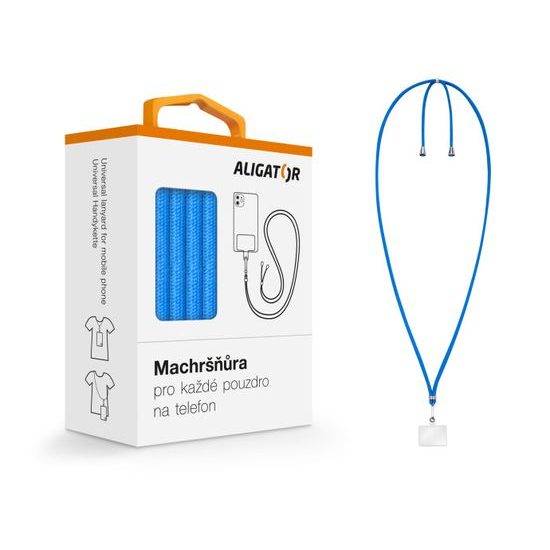 Šnůrka na pověšení telefonu modrá - Aligátor