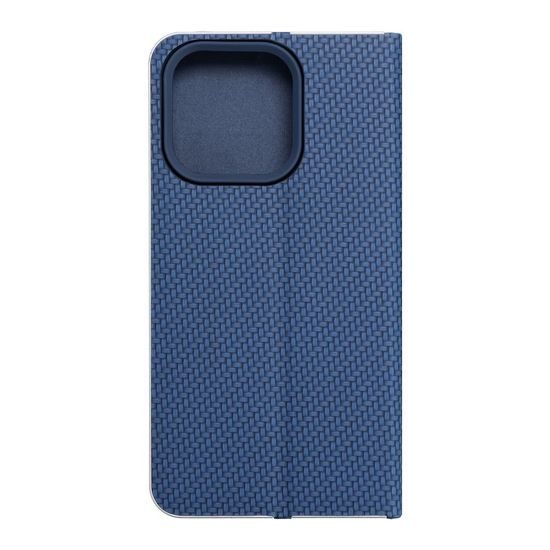 Pouzdro / obal na Apple iPhone 14 Pro modrý - knížkový Forcell LUNA Carbon