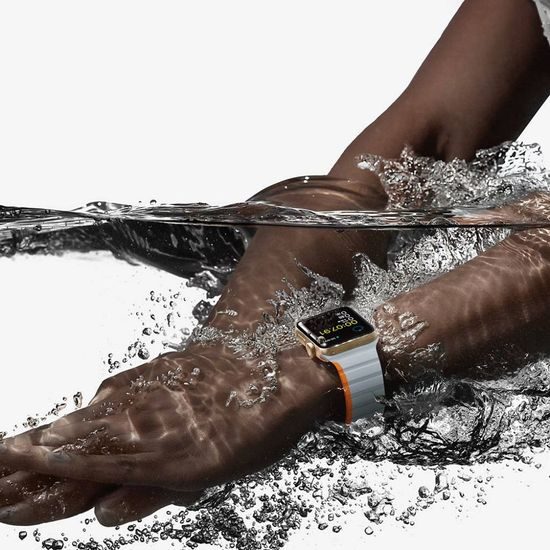 Řemínek na Apple Watch 38/40/41mm šedooranžový - DUX DUCIS LD