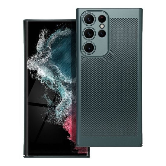 Obal / kryt na Samsung Galaxy S22 Ultra zelený - BREEZY