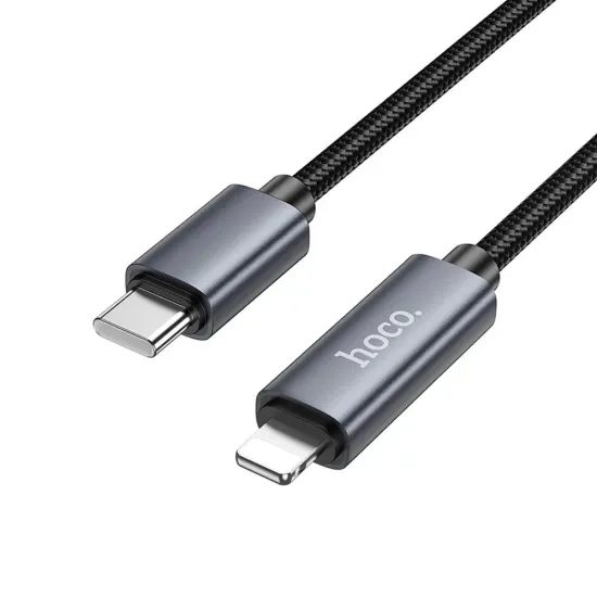 Nabíjecí, datový kabel USB C / Lightning PD 27W s displejem 1 m X112 černý - HOCO