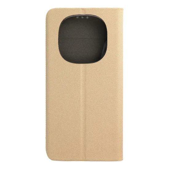 Pouzdro / obal na Xiaomi Redmi Note 14 PRO 5G / 14 PRO PLUS 5G zlaté - knížkové SENSITIVE