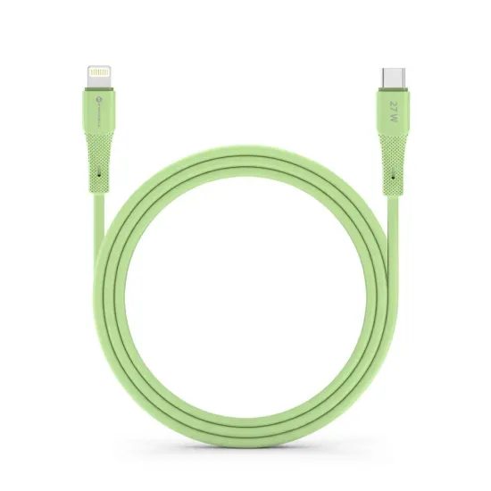 Nabíjecí / datový kabel USB-C - Lightning 1m zelený - Forcell F-Energy PD 3A 27W Silicone C346