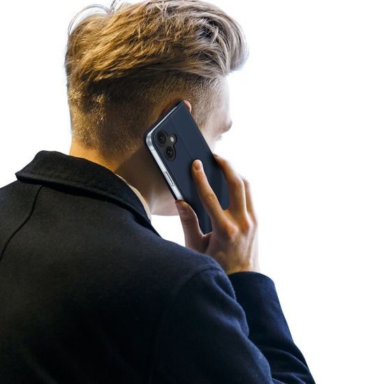 Puzdro / obal na Apple iPhone 16 modré - kniha DUX DUCIS