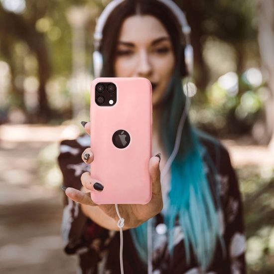 Obal / kryt na Apple iPhone 12/12 Pro ružové - Forcell Silicone