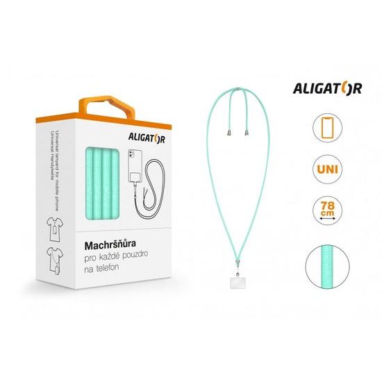 Aligator Machršňůra,univerzální šňůrka pro mobilní telefon, zelená