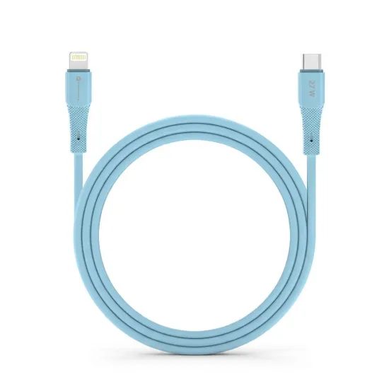 Nabíjecí / datový kabel USB-C - Lightning 1m modrý - Forcell F-Energy PD 3A 27W Silicone C346
