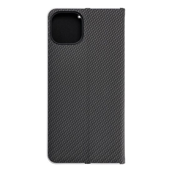 Puzdro / obal na Apple iPhone 15 Plus čierne - kniha LUNA Book Carbon
