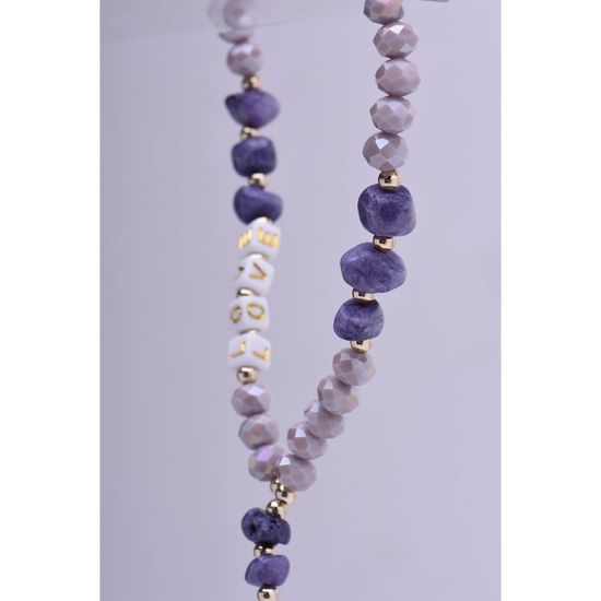 Přívěsek na telefon fialový - délka 44cm