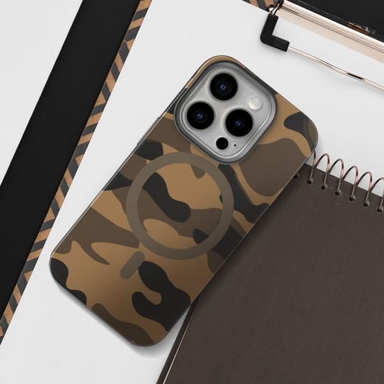 Obal / kryt na Apple iPhone 16 Plus s motivem kamufláže - FORCELL F-PROTECT Levels MagSafe
