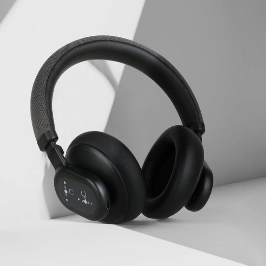 Bezdrátová sluchátka, aktivní potlačení ruchu ANC černá - FORCELL F-AUDIO