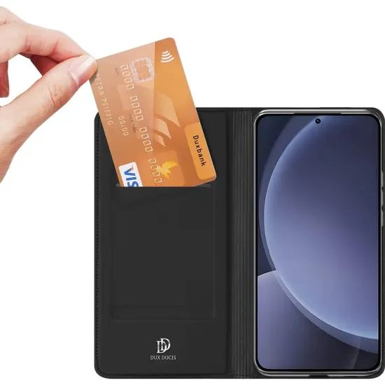 Pouzdro / obal na Samsung Galaxy S25 Plus černé - knížkové DUX DUCIS
