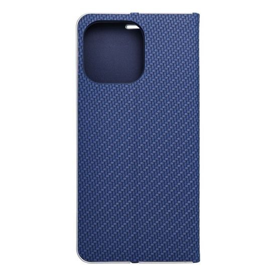 Pouzdro / obal na Apple iPhone 16 Pro Max modré - knížkové LUNA Book Carbon