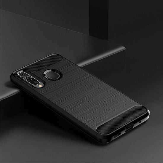 Obal / kryt pre Samsung Galaxy A20S čierny - Forcell CARBON Case