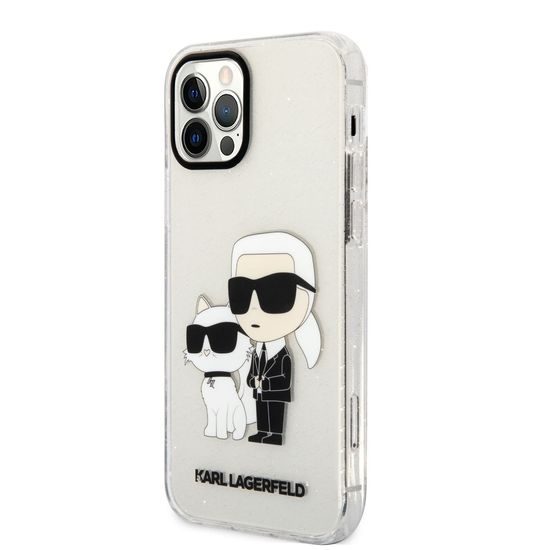 Obal / kryt na Apple iPhone 12 / 12 Pro průhledný - Karl Lagerfeld