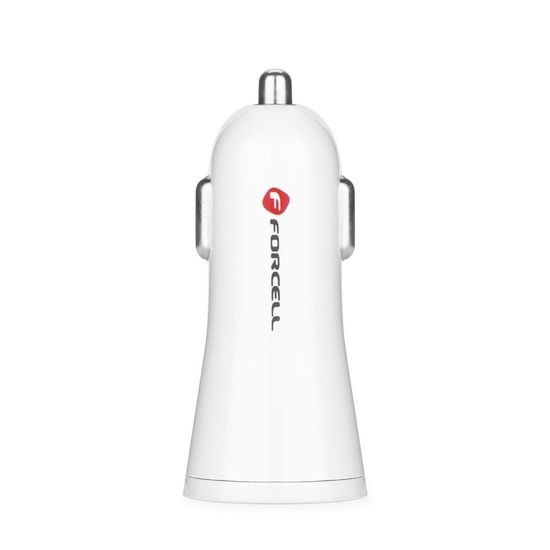 Nabíječka do auta 2,4A Quick Charge bílá - Forcell