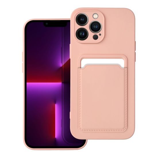 Obal / kryt na Apple iPhone 13 Pro Max růžový Forcell Card
