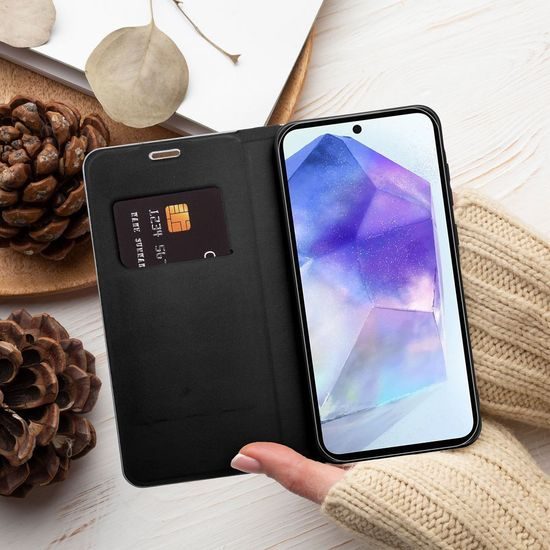Pouzdro / obal na Samsung Galaxy Xcover 4 černé - knížkové Luna Carbon