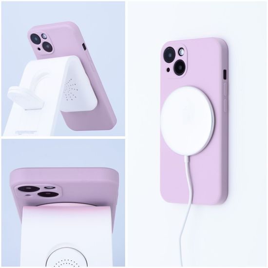 Obal / kryt na Apple iPhone 13 růžový Sillicone Mag Cover