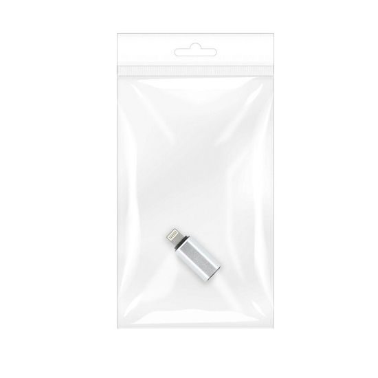 Adaptér / redukcia USB-C na Lightning strieborný
