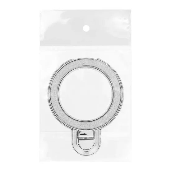 Stojan na telefon CIRCLE GLITTER - nalepovací - stříbrný