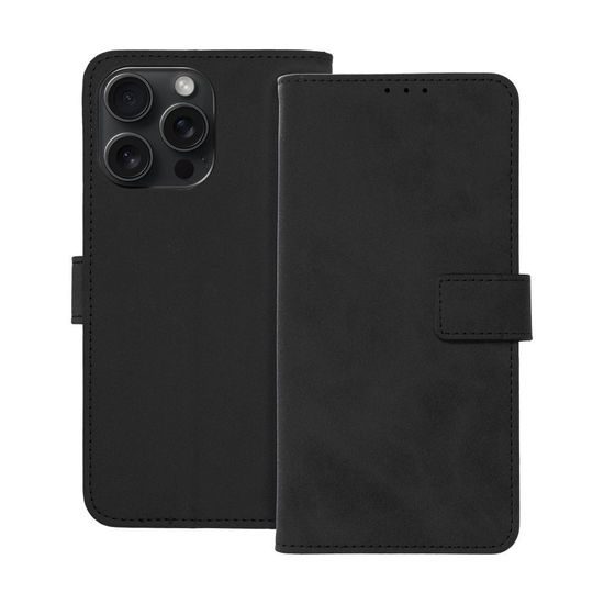 Pouzdro / obal na Apple iPhone 15 Pro Max černé - knížkové Tender
