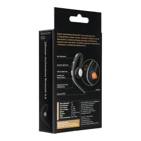 Bezdrátový headset MONO Reinston ESB001X USB-C černý