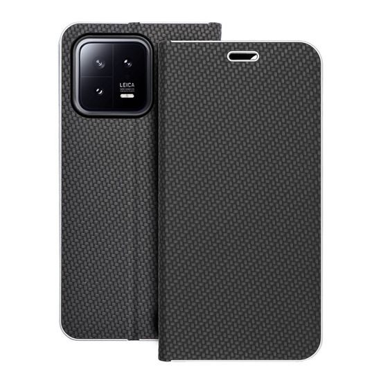 Puzdro / obal na Xiaomi 13 čierne - book LUNA Book Carbon